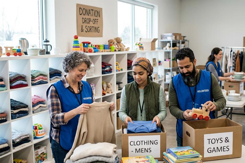 Quality checked items ready for donation