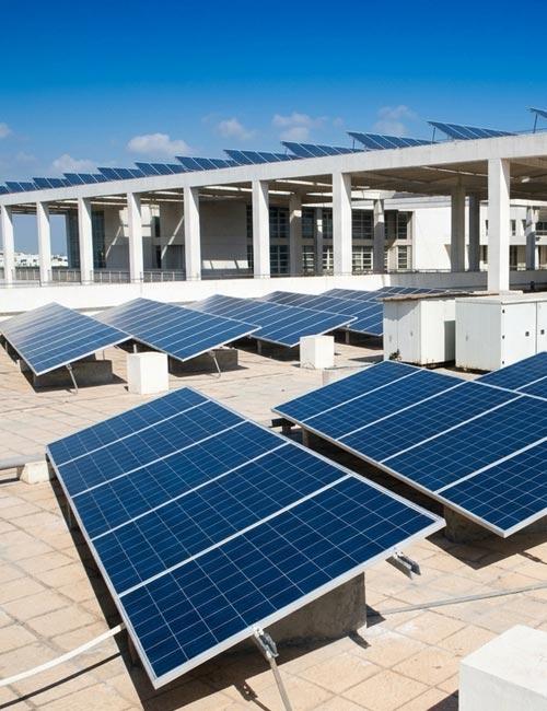 Residential rooftop solar installation