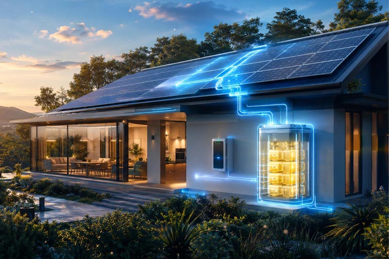 Hybrid inverter and switchboard installation