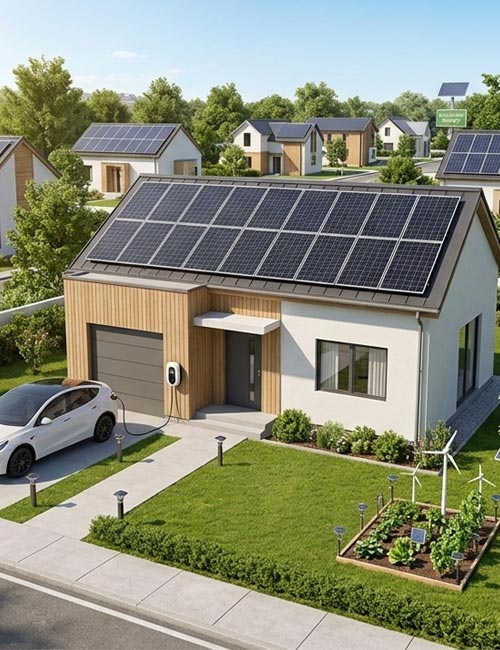 Residential rooftop solar installation