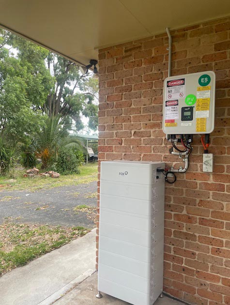 Rooftop solar array generating power for a hybrid system
